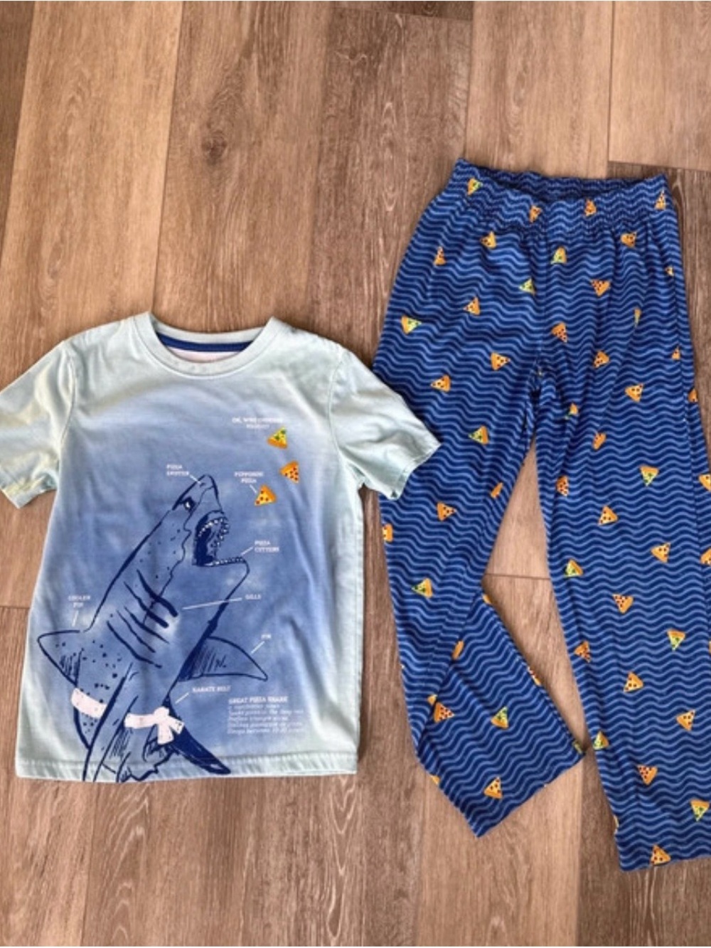 Cat & Jack Blue Shark and Pizza Sleep Set
